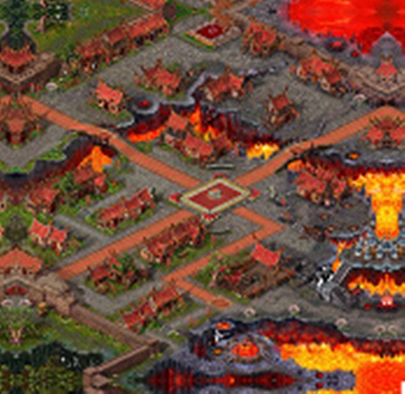 熔岩镇传奇真彩3D地图素材