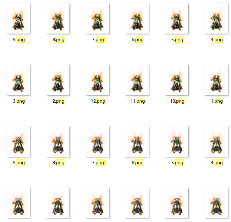 赤月衣服动态内观素材六套