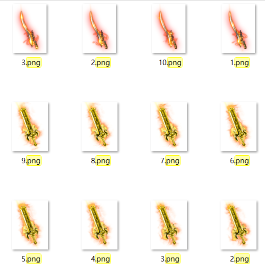 开天+玄天+镇天3把武器动态素材