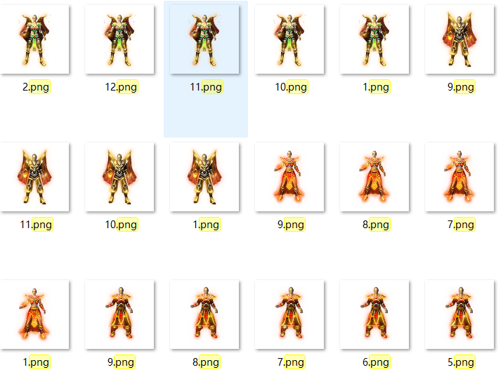 赤月-雷霆-魔龙-天龙动态衣服内观素材