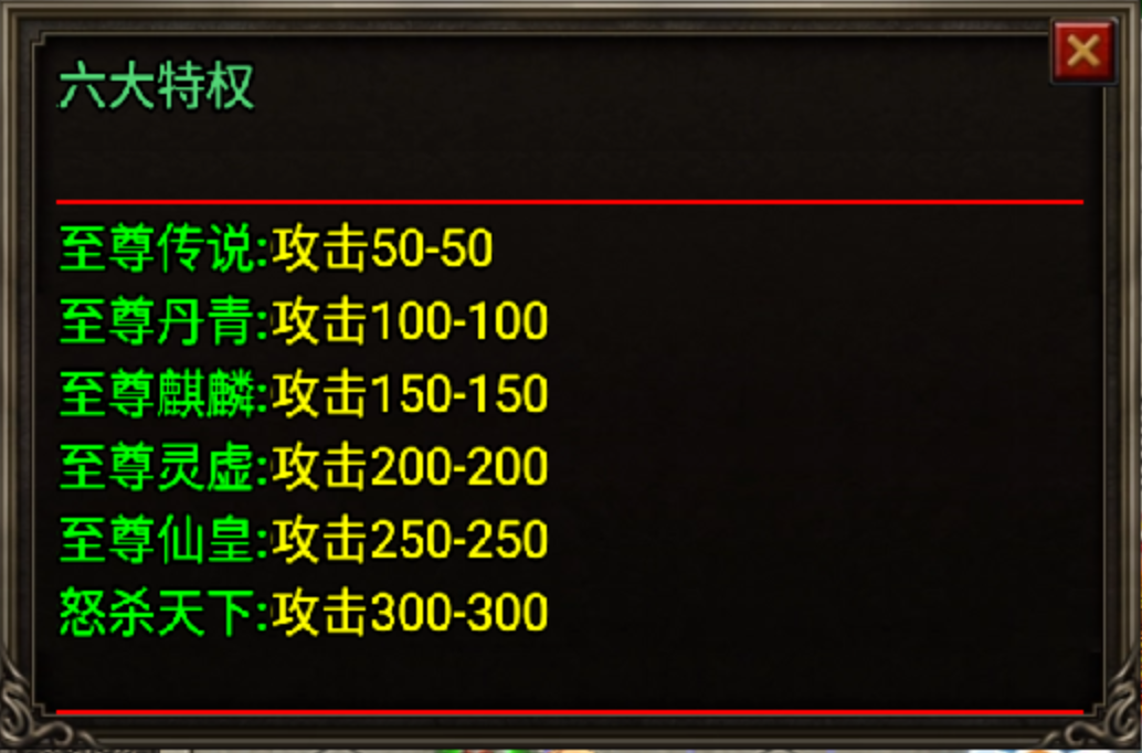 六大特权属性Npc脚本